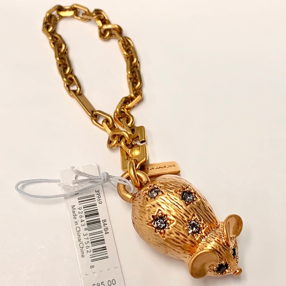 JEWELED MOUSE BAG CHARM - Picture 2 of 11